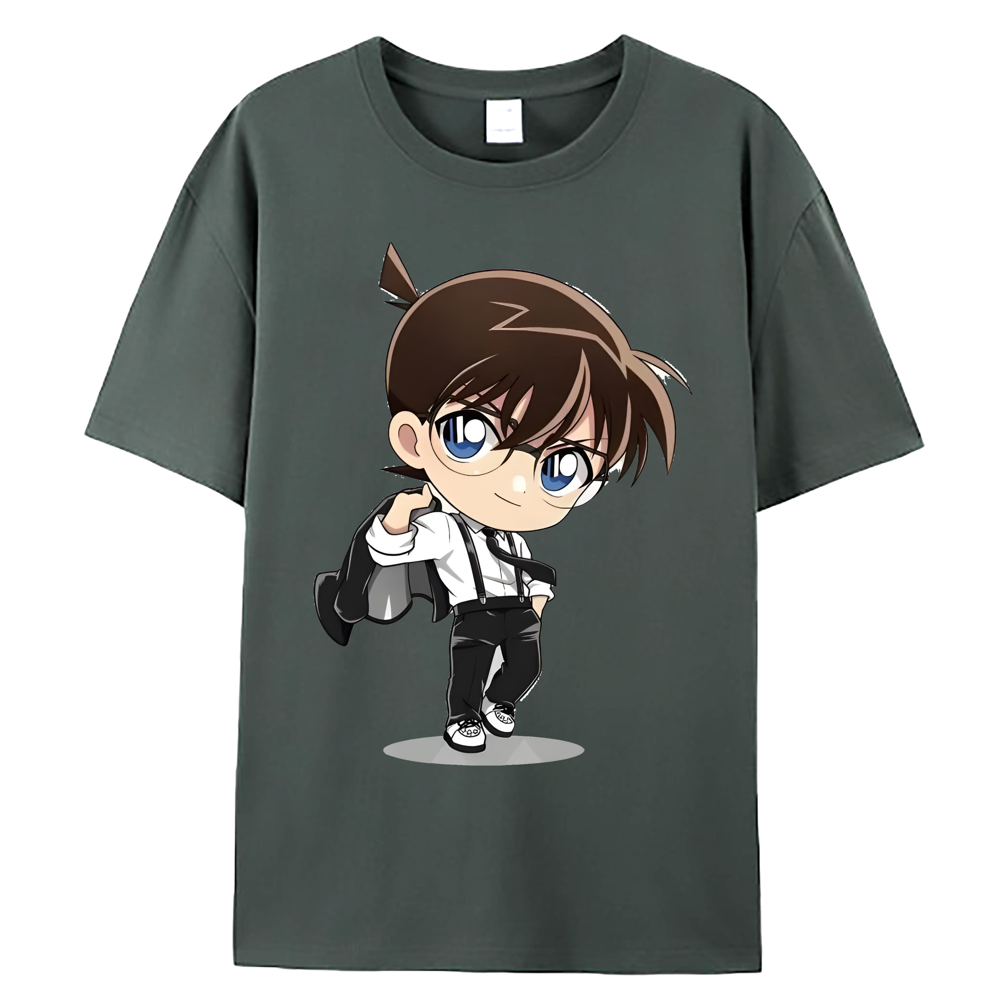 （画像用） 名探偵コナン 江戸川 コナン Detective Conan Conan Edogawa 綿100％ メンズ半袖Tシャツ｜肌触りやわらか＆通気性
